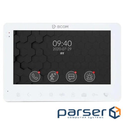 Video intercom 7 inches BCOM BD-780M White with motion detection and video recording 