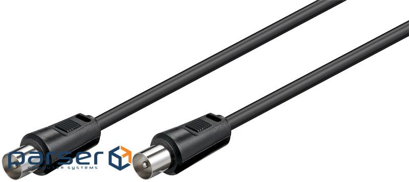 Кабель антенний RF:Coaxial M/M 1.5m,75 Ohm 2xShielded,чорний (84.00.7078-1)