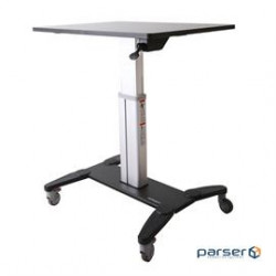 StarTech Accessory STSCART Mobile Sit-Stand Workstation Black and Silver Retail