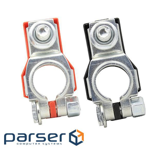 Клема для свинцево-кислотного акумулятора D6, оцинкований метал, 2 штуки в упаковці, ціна (YT-39424) (YT-39424)