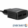 Зарядний пристрій Defender EPA-13 black, 2xUSB, 5V/2.1A, package (83840)