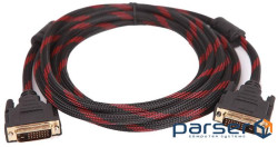 Кабель DVI-D 24M - 24M, 3.0 м, обплетення (S0235)