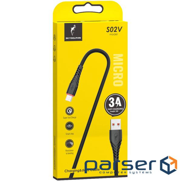 Кабель SkyDolphin S02V USB - micro USB (M/M), 1 м , Black (SDUSB-000591)