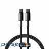 Кабель Baseus Tungsten Gold Type-C to Type-C PD 100W 2M Чорний (CATWJ-A01) (CATWJ-A01 2м )