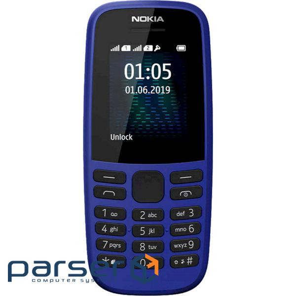 Мобільний телефон Nokia 105 DS 2019 Blue (16KIGL01A01)