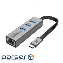 Hub USB Promate GigaHub USB-C Grey (gigahub-c.grey)