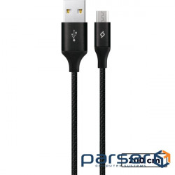 Cable Ttec (2DK21S) USB - microUSB AlumiCable XL, 2m , Black