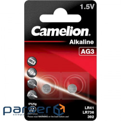 Батарейка CAMELION Alkaline Button Cell LR41 2шт/уп (C-12050203) (4260216454806)