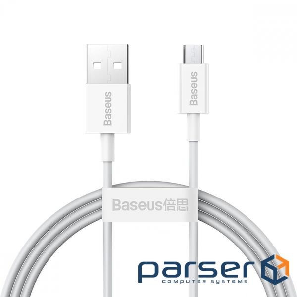 Кабель Baseus Superior Series Fast Charging Data Cable USB to Micro 2A 1m White (CAMYS-02)