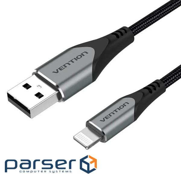 Кабель Vention USB - Lightning (M/M), 2.4 A, 1 м , Black (LABHF)