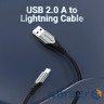 Кабель Vention USB - Lightning (M/M), 2.4 A, 1 м , Black (LABHF)
