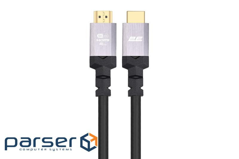 Кабель мультимедійний HDMI to HDMI 3.0m v.2.1 2E (2EW-1143-3M)