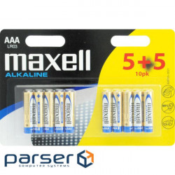 Батарейка MAXELL Alkaline AAA 10шт/уп (M-790254.00.CN) (4902580724924)