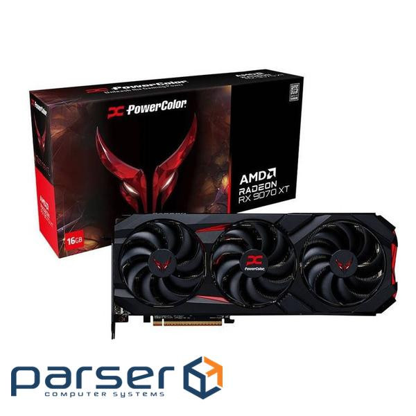 Відеокарта POWERCOLOR Red Devil AMD Radeon RX 9070 XT 16GB GDDR6 Backplate Sp (RX9070XT 16G-E/OC/BP)