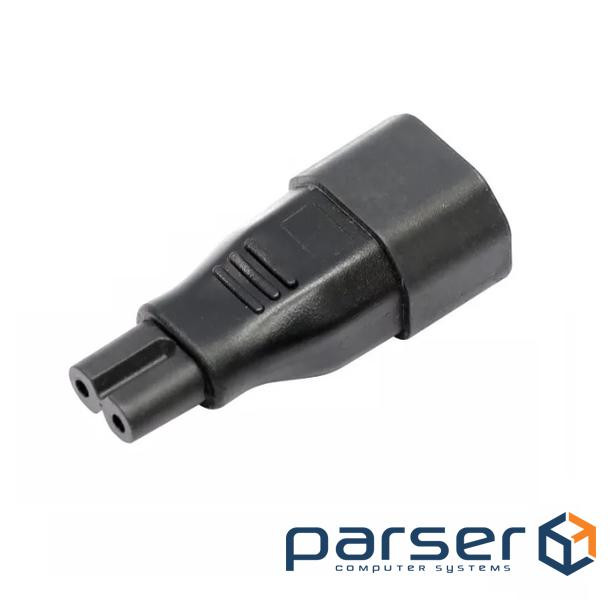 Перехідник живлення IEC(C14)-(C7)Euro8 M/M (адаптер),чорний (62.09.8391-1) (62.09.8391-1)