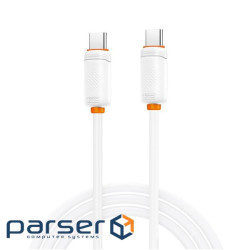 Дата кабель USB-C to USB-C 1.0m 27W white XO (XO-CB-300CC-WH)