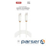 Дата кабель USB-C to USB-C 1.0m 27W white XO (XO-CB-300CC-WH)