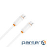 Дата кабель USB-C to USB-C 1.0m 27W white XO (XO-CB-300CC-WH)