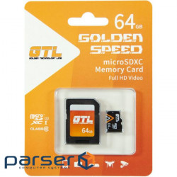 Карта пам'яті GTL 64GB microSDXC class 10 UHS-1 (GTL-64-Micro)