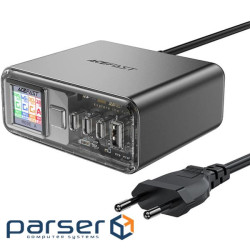 Зарядний пристрій 4xUSB 218W (3xUSB-C + USB-A) Gan Z4 Fast Charger Acefast (6974316282587) 4xUSB 218W (3xUSB-C + USB-A) Gan Z4 Fast Charger Acefast (6974316282587)