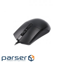 Wired mouse, optical, 4 buttons, 2400 DPI, USB, black (Mc-4B01)