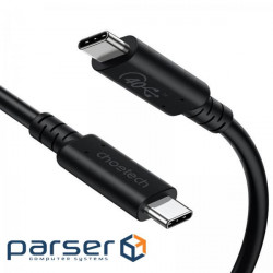 Дата кабель USB-C to USB-C 0.8m USB4 40Gbps PD 100W 8K60Hz Choetech (XCC-1028-BK)