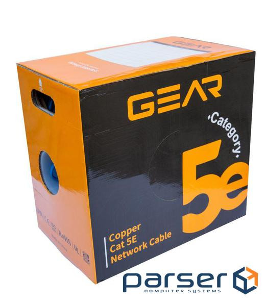 Кабель мережевий FTP 305м , cat.5e, CU, 4*2*0,51, PVC, indoor, blue GEAR (GEC-FTPCU051305)