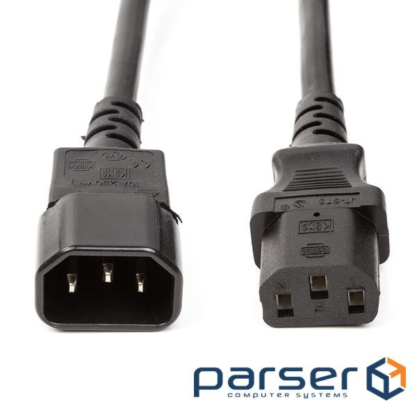 Кабель живлення PowerPlant C13 to C14 2.0m (CC360352)