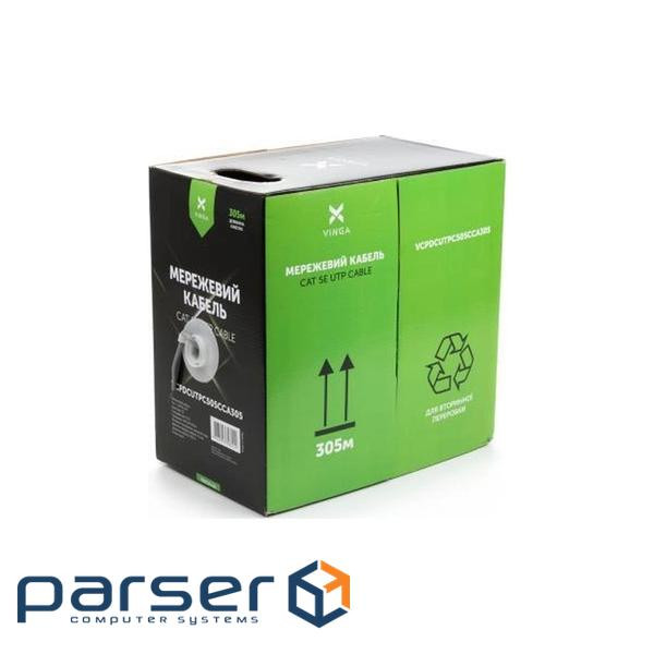 Кабель мережевий Vinga UTP Cat6 CCA 4 pairs 305 m (VCDCU6CA305)