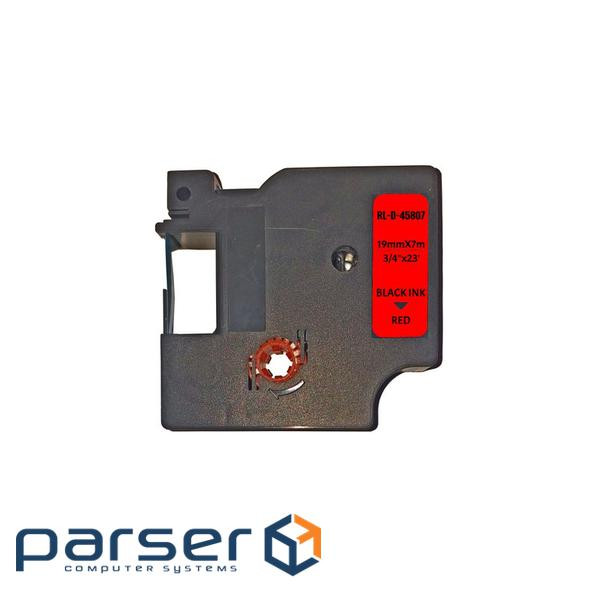 Ribbon for label printer UKRMARK RL-D-45807P-BK / RE, analog for DYMO S0720870, 19mm х 7m . (CD45807P)