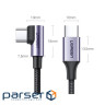Кабель USB 2.0 Type-C M-M, 2 м, (60W) Чорний+Cірий, 90Angle US255 UGREEN (50125) , 90Angle US255 UGREEN (50125)