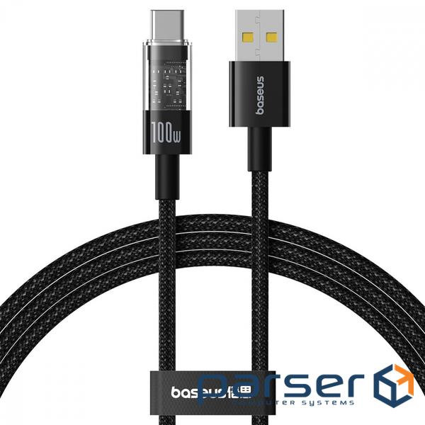 Кабель Baseus Gem Fast-Charging Data Cable Type-C 100W 2m black (P10373002111-01)