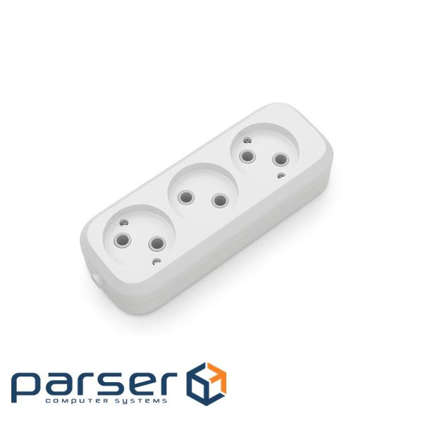 Розетковий блок ELECTRUM C-SM-1776 White, 3 розетки 