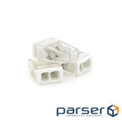 Самозатискна 2-провідна клема WAGO К773-202, 2-pin, прозоро-сіра (K773-202 прозоро-сіра)