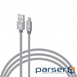 Date cable USB 2.0 AM to Micro 5P 1.0m CBGNYM1 grey Intaleo (1283126477676)