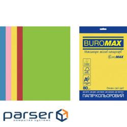 Папір Buromax А4, 80g, INTENSIVE, 5colors, 20sh, EUROMAX (BM.2721320E-99)