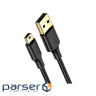 Дата кабель USB 2.0 AM to Mini 5P 1.5m US132 black Ugreen (10385)