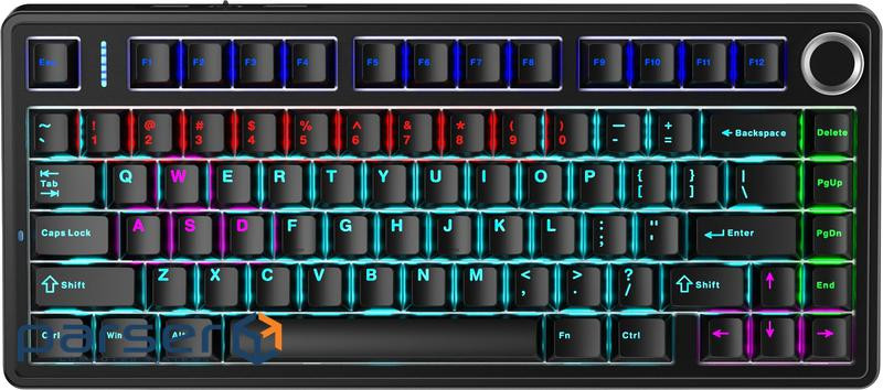 Клавіатура дротова AULA F75 Black keycap KRGD blue EN/UA (6948391202846) AULA F75 Black keycap KRGD blue EN/UA (6948391202846)