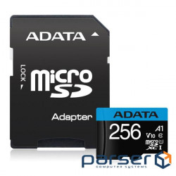 Memory card microSD 256Gb Adata Premier +SD Adapter (AUSDX256GUICL10A1-RA1)