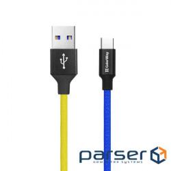 Date cable USB 2.0 AM to Type-C 1.0m National ColorWay (CW-CBUC052-BLY)