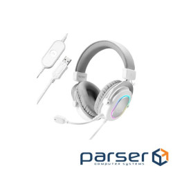 Навушники Fifine H6 RGB 7.1 White (H6W)