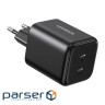 Зарядний пристрій Ugreen X526 2xUSB-C PD45W GaN black (65058)