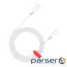 Дата кабель USB-C to USB-C 1.2m CC60SC 60W White Canyon (CNS-CC60SC12W)