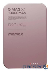 Портативний зарядний пристрій WRL 10000MAH Q.MAG X1 PINK IP117AP MOMAX