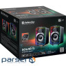 Акустична система 2.0 Defender Solar 11 10Вт, Bluetooth, RGB підсвітка, USB, чорна (65811)