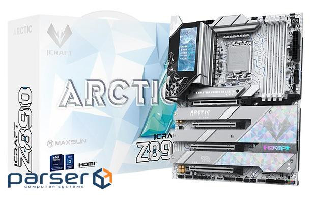 Материнська плата LGA1851, Maxsun iCraft Z890 ARCTIC, Z890, 4xDDR5, Int.Vide (MS-ICRAFT Z890 ARCTIC)