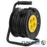 Network extension cord 25 m, Patron, on a coil, 4 sockets, 10A, handle, 3x2.5 mm 2, (PN-CAB-REL-25B-4)