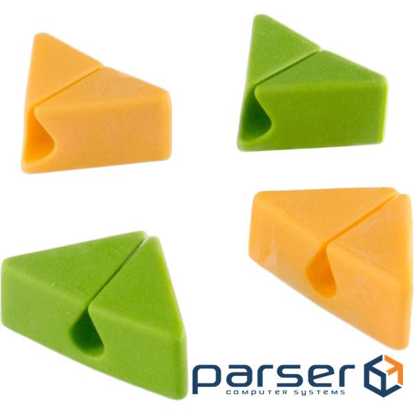 Тримач для кабелю Extradigital CC-965 Cable Clips, Green/Orange (KBC1802)