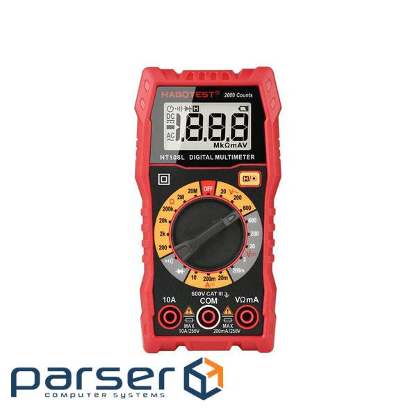Цифровий мультиметр Habotest HT108L DC600V/10A, AC600V