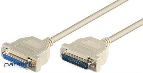 Кабель пристроїв-подовжувач Goobay COM(DB25) M/F 1.8m, D=6.5mm Serial 1:1 розбірний (75.05.0541-40)